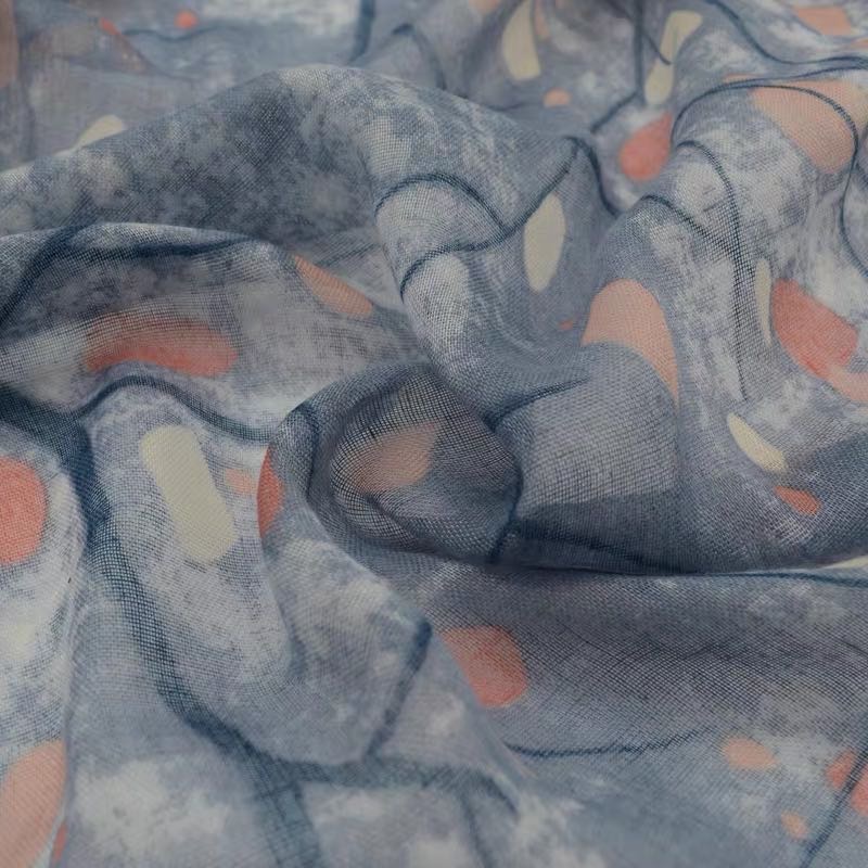Women's Polyester Scarf Thin Extra-Large Jacquard Scarf Specification drawing