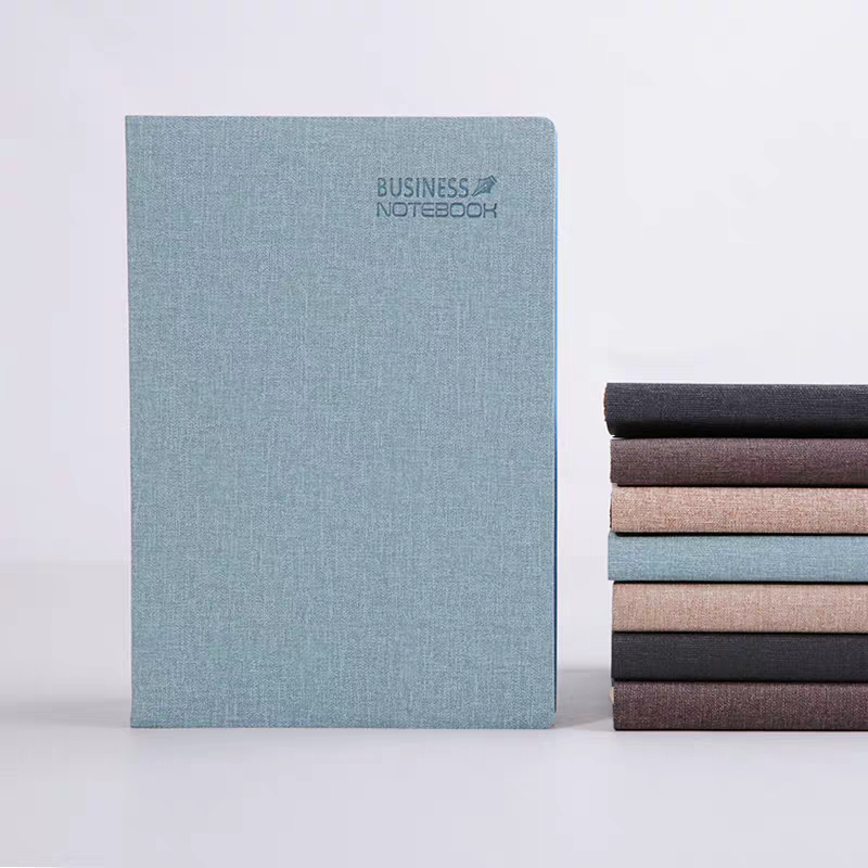 金派布纹皮面记事本商务办公笔记本厂家直销细节图