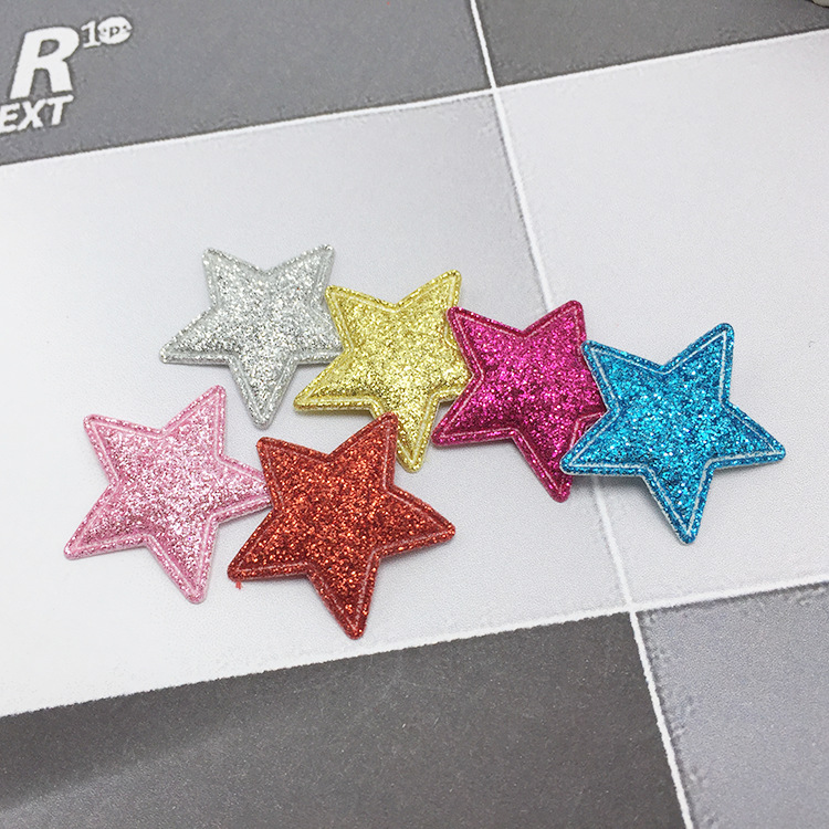 Gold Powder Five-Pointed Star Children's Hair Accessories Hair Clips Material Accessories Clothing Accessories Glove Accessories