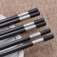 【10双套装】家用合金筷子耐高温防滑餐厅酒店专用餐具筷子不变形