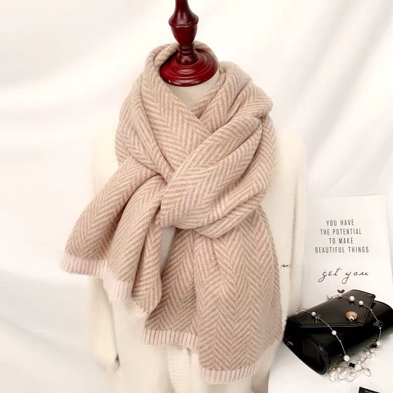 Scarf Female Explosive Long Fashion Trend New Student Autumn Winter Long Scarf Specification drawing