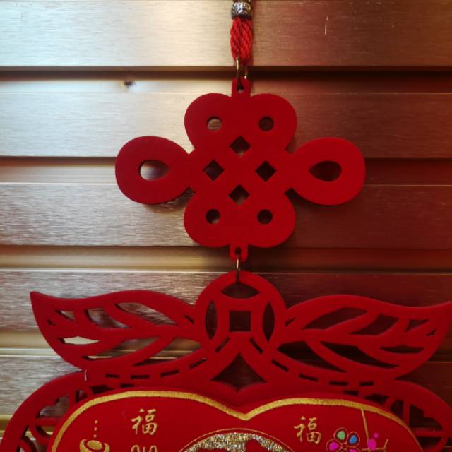 新年春节过年中国结小号苹果单个挂件福字流苏挂件装饰用品绒布印花中国结详情图2