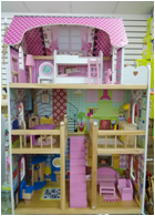 Cottage girl toy gift Solid wood children puzzle toy house play house Princess Villa doll house thumbnail