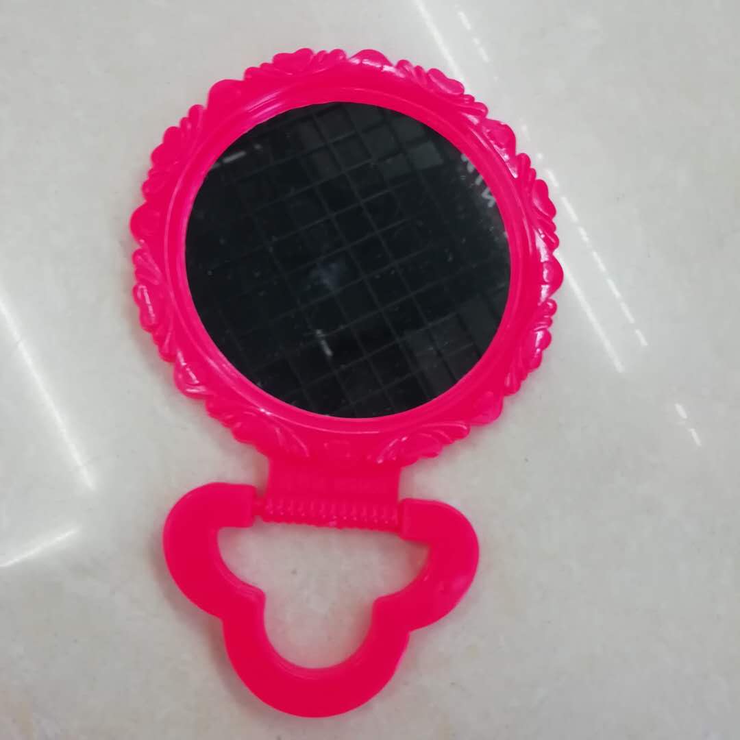 Makeup mirror table type women's net red beauty makeup repair light small mirror dormitory desktop folding portable dressing mirror bright red round thumbnail