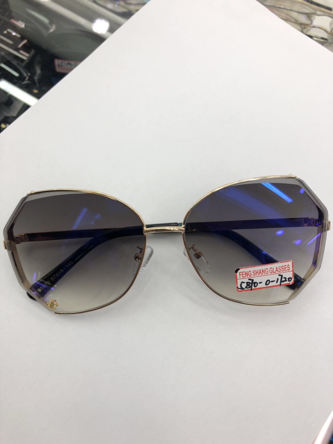 Polygon metal frame Korean style sunglasses thumbnail