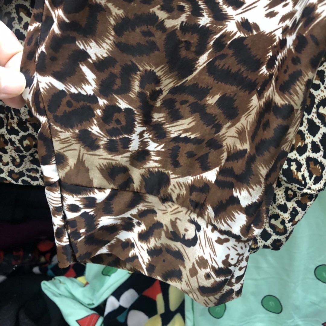 Bohemian Style Women's Pants Wild Leopard Print Summer Casual Loose Chiffon Haren Pants Women's Pants Printed Beach Pants Specification drawing