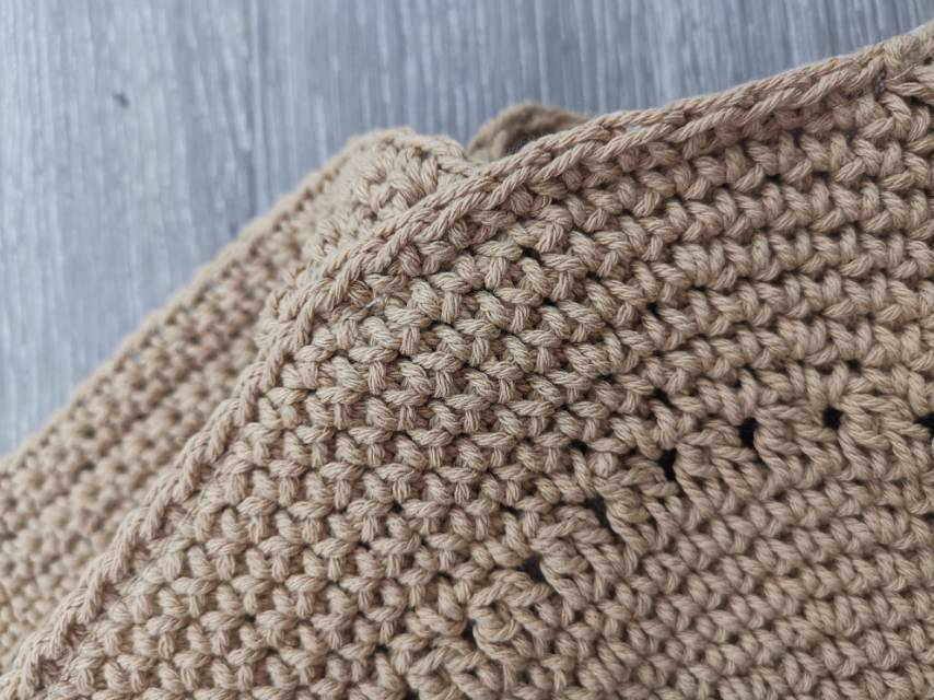 Cotton Woven Bag Women's Single Shoulder Portable Summer Beach Holiday Beach Bag details Picture