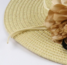 2020 Beach Sunblock Straw Hat Lady Flower Foldable Beach Hat Sun Hat Beach Vacation Travel Sun Specification drawing