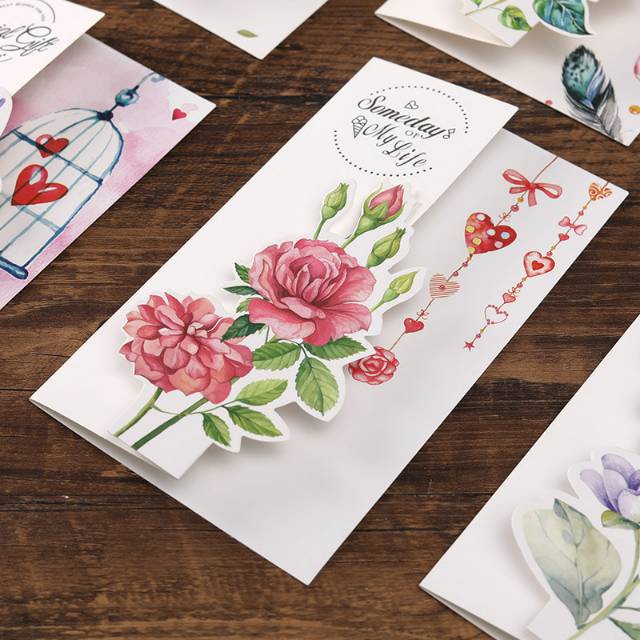 母亲节贺卡韩版创意花束贺卡留言卡祝福感谢生日卡片产品图