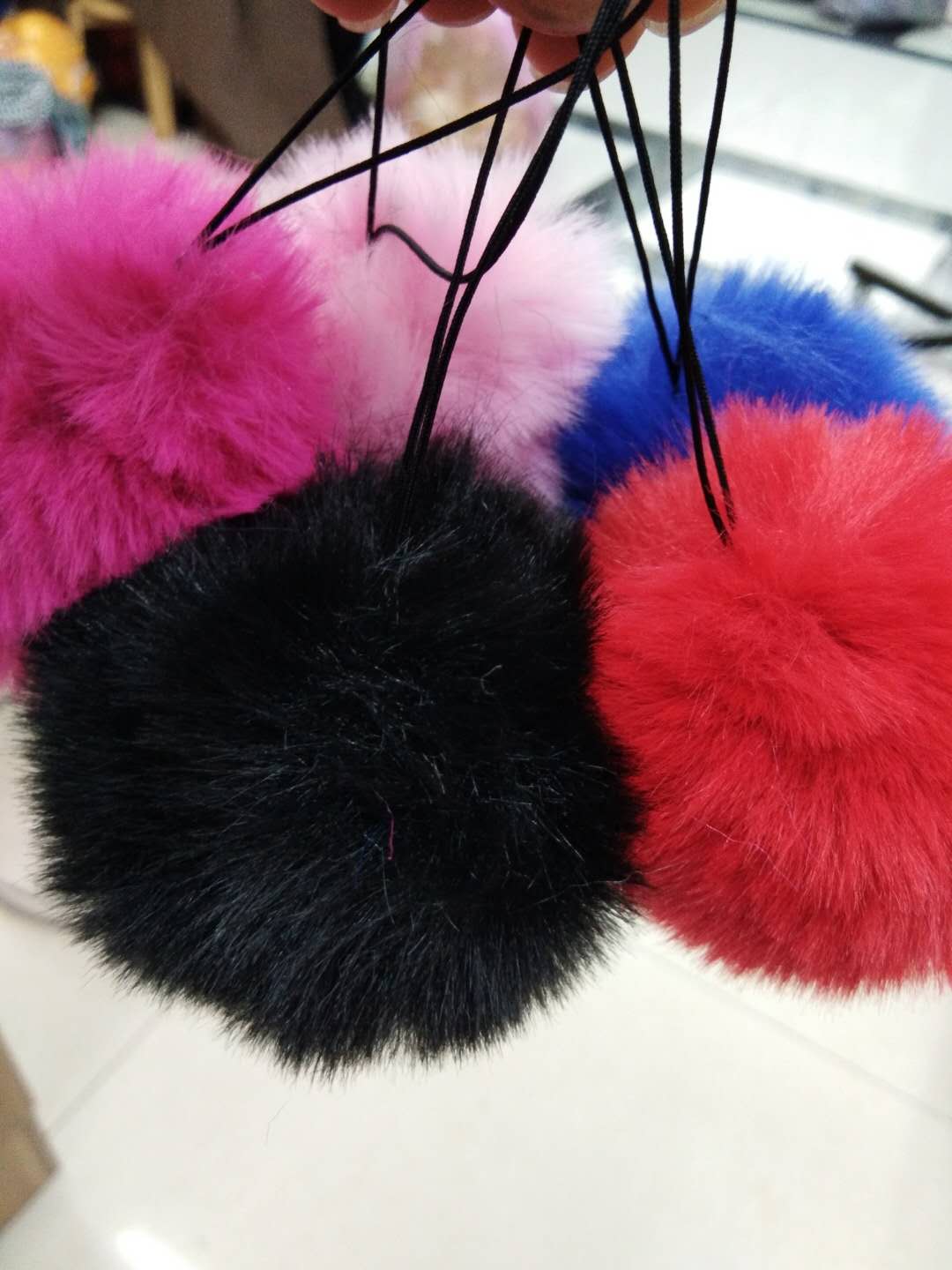 仿兔毛球衣服头饰辅料配件配饰