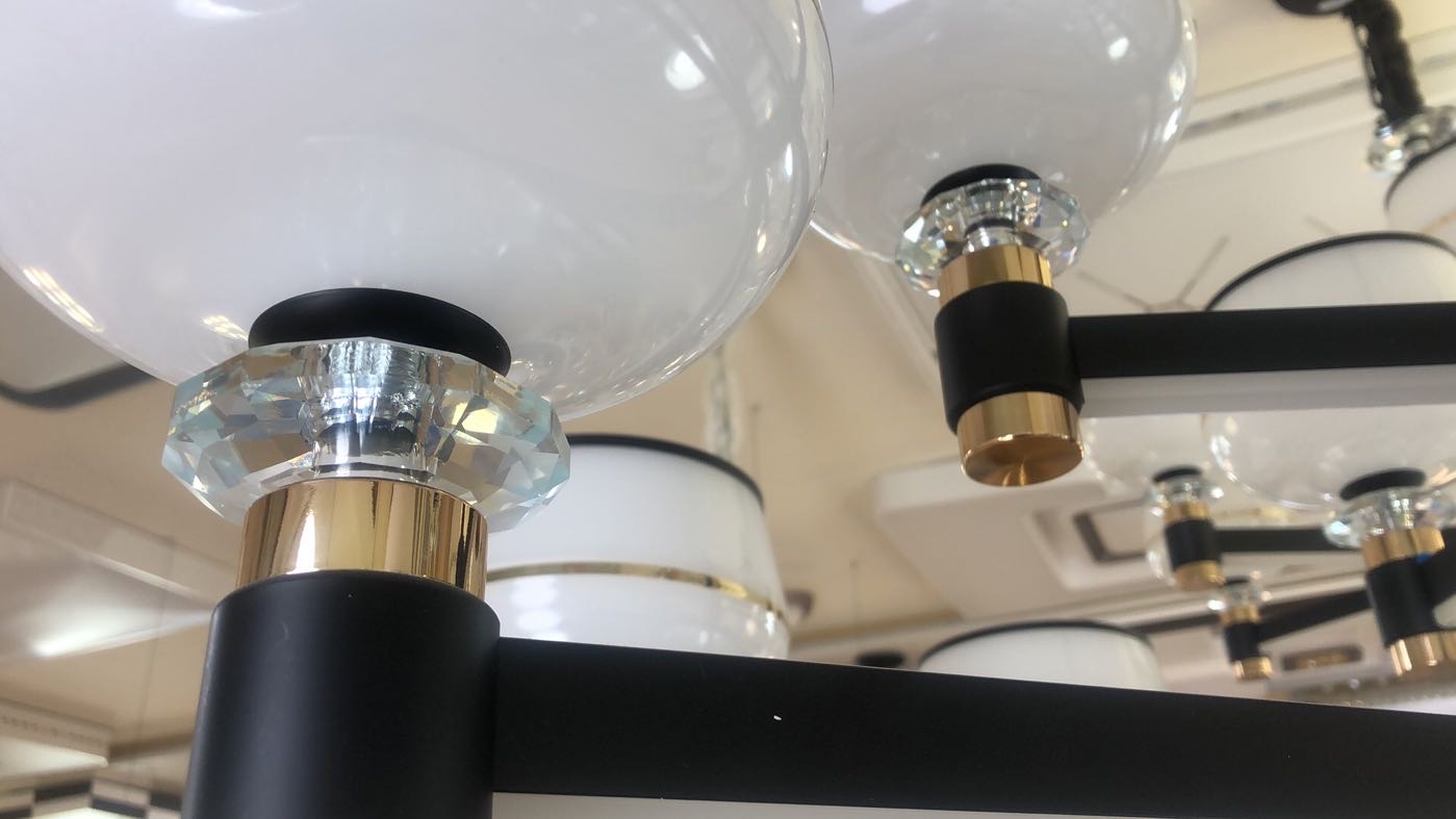 Qiao Sen Lighting Living Room Lamp, double-layer 12-head light luxury chandelier living room lamp, postmodern simple internet-famous crystal lamp, bedroom and dining room lighting fixtures details Picture