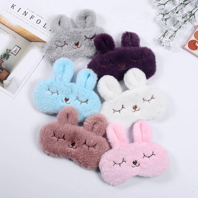 卡通睡眠遮光眼罩男女透气冰袋冷热双敷学生睡觉午休眼罩透气毛绒睡眠