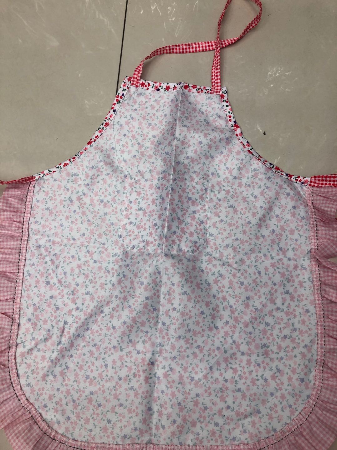 Floral Home Apron Fresh And Cute Waterproof And Oil-Proof Kitchen Supplies Specification drawing