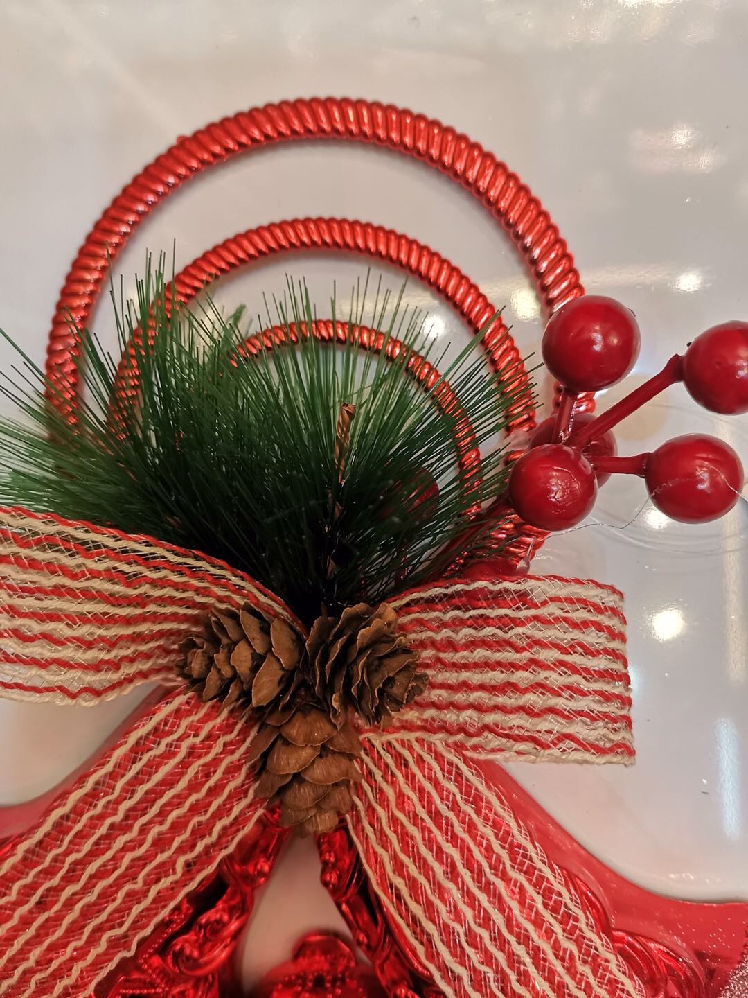 Donghuang Christmas tree pendants, three plastic clock pendants, Christmas daily necessities details Picture