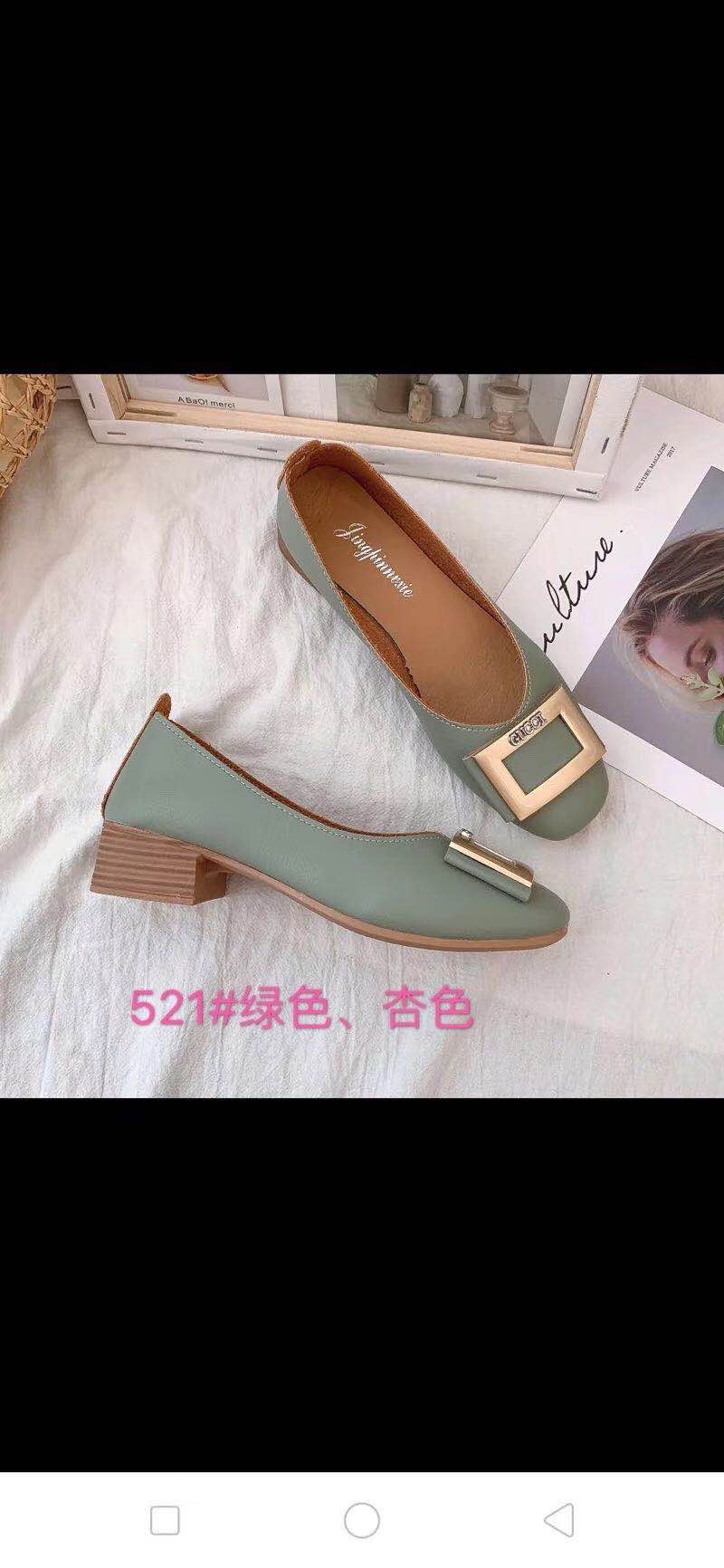 521 Kay Crown 2020 New Women's Soft Leather Shoes Specification drawing