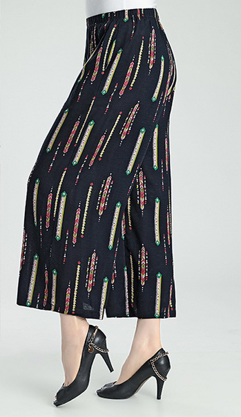 高腰韩版阔腿裤中老年大码九分休闲裤多花色女裤