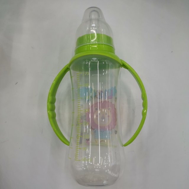 028婴儿宽窄口径彩绘奶瓶奶嘴双把手自然实感防胀气耐摔新生婴儿吸管奶瓶硅胶正品