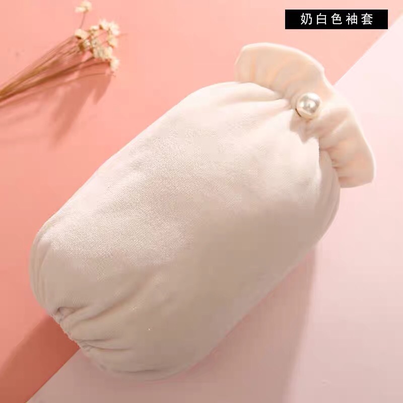 白色黑色袖套女短款毛绒套袖秋冬季防污厨房成人护袖学生袖筒可爱