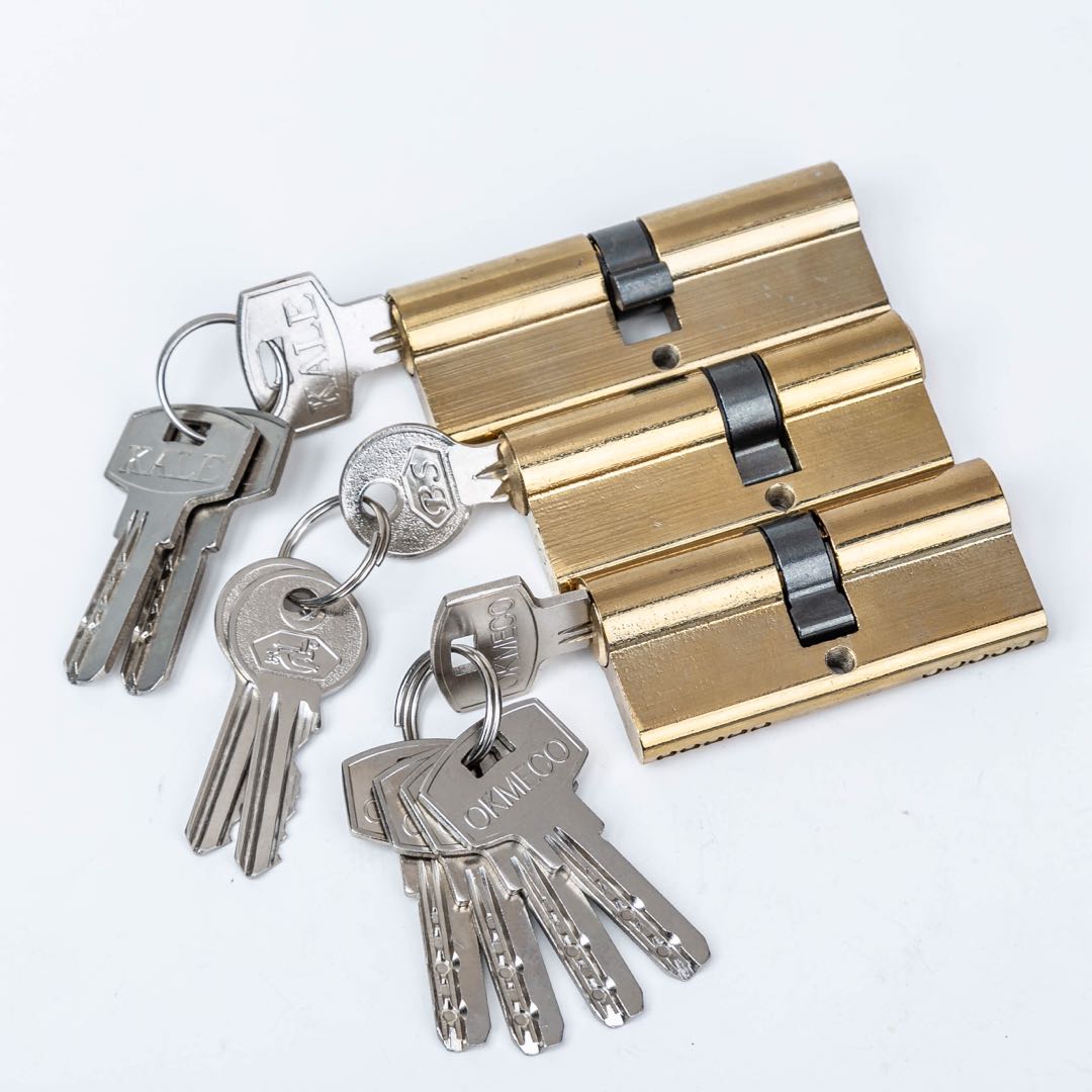 门锁锁芯铜铁材质柜子锁芯自行车锁芯产品图