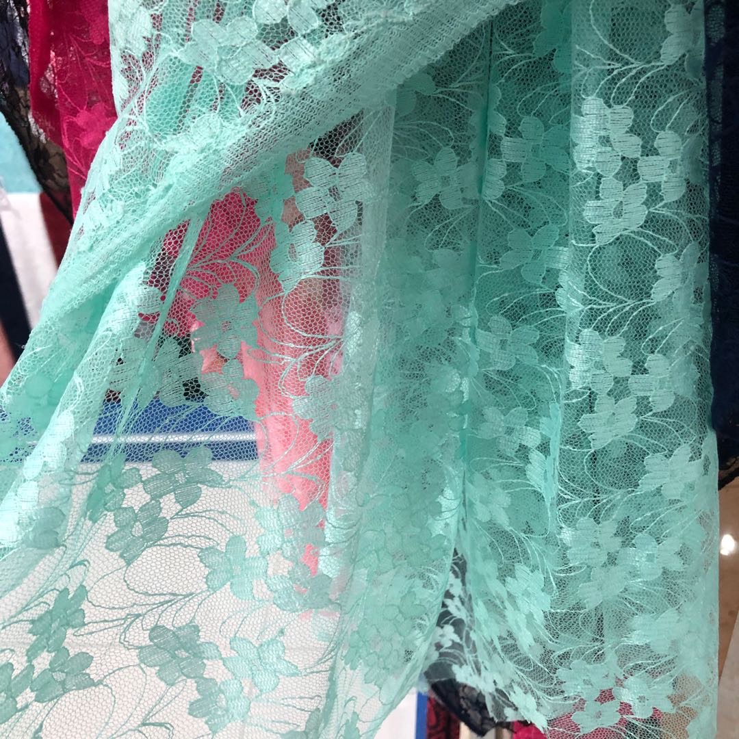 圣诞镂空蕾丝布料蕾丝定位花蕾丝 婚庆睫毛股线蕾丝布料服装119