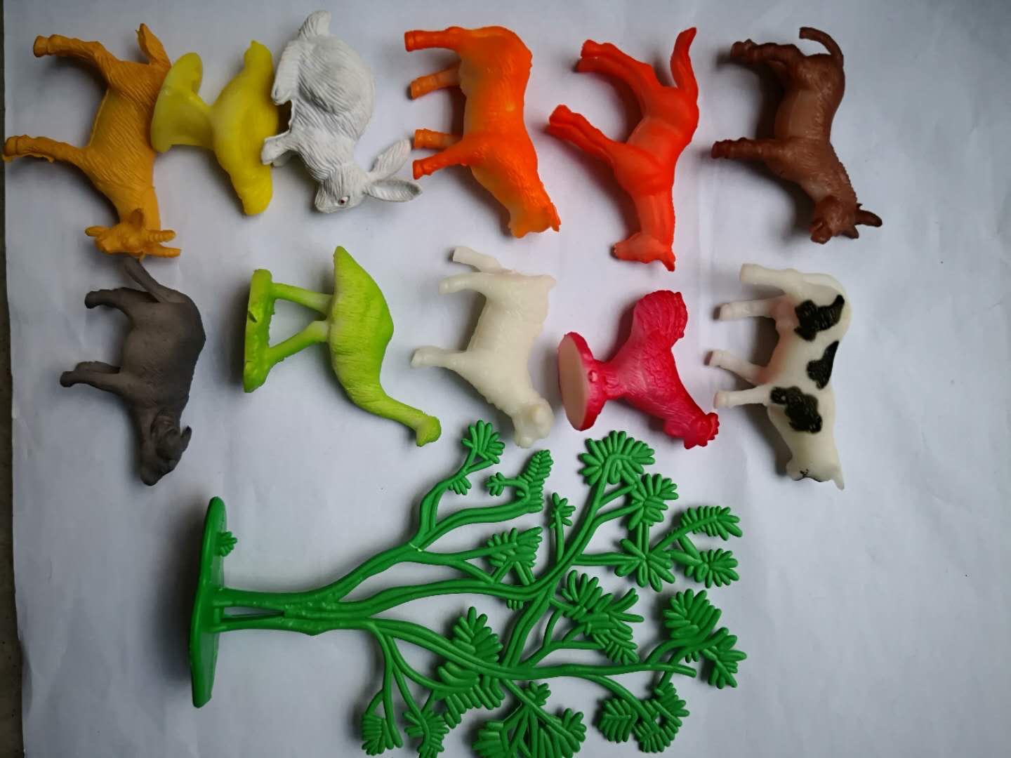 pvc塑料仿真动物模型儿童鸡牛羊塑胶假兔子塑胶详情图2