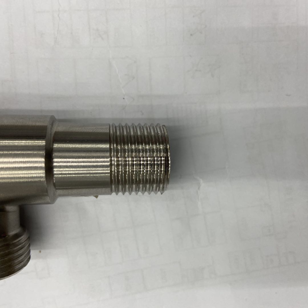 厨房卫生间配件加厚冷热水通用角阀止水阀开关三角阀铜产品图