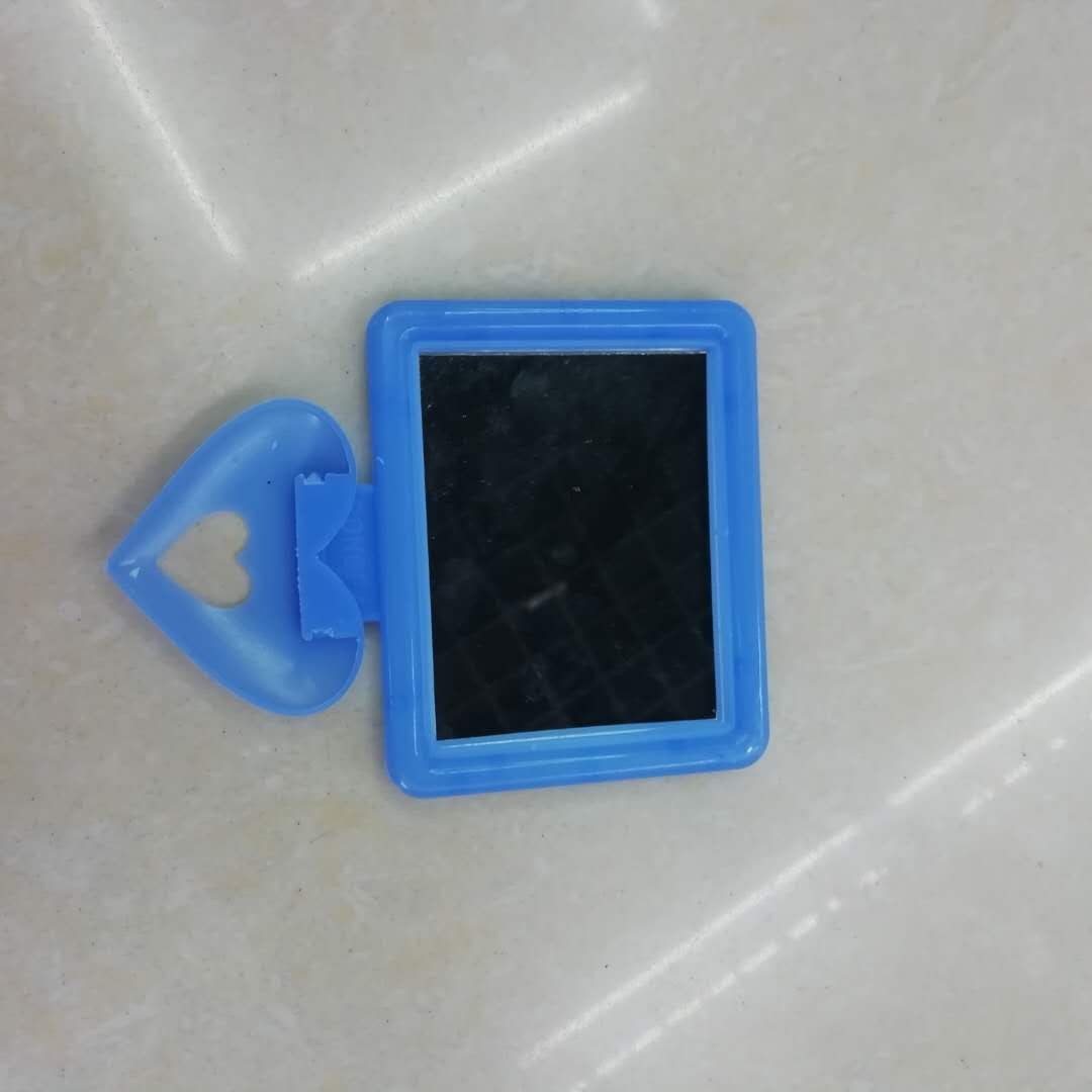 Make up mirror type women's net red beauty makeup repair light small mirror dormitory desktop folding portable dressing mirror blue thumbnail