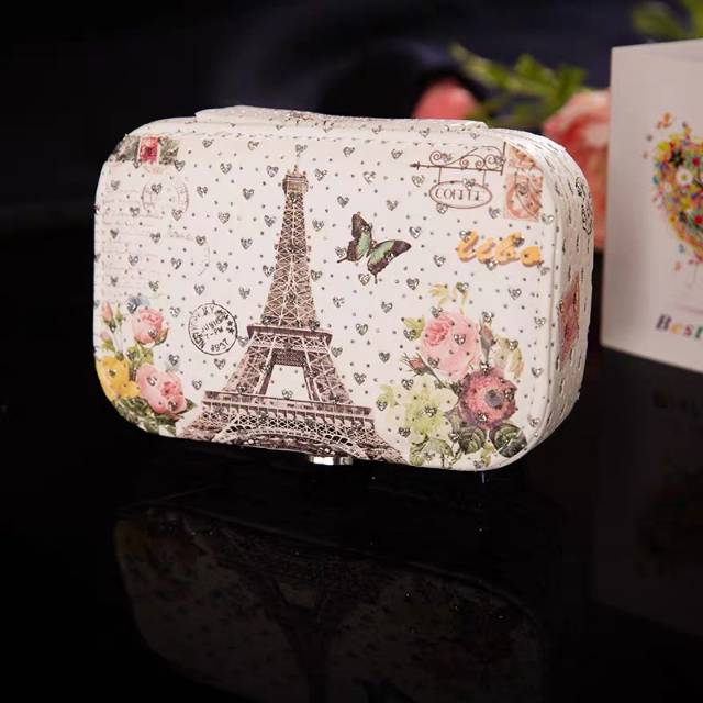 Portable lovely jewelry box Princess European travel Korean version of jewelry bag ring earrings jewelry box jewelry box thumbnail