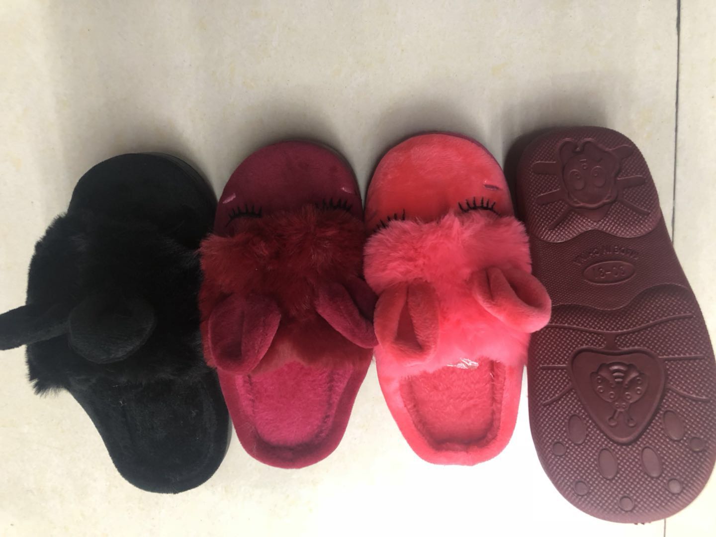 Bobo 2020Tpr Small Ears Children's Cotton Slippers -04 Specification drawing