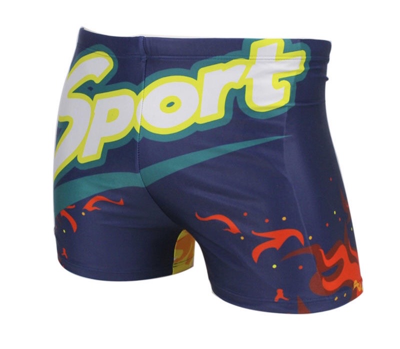 Swim Trunks Men's Swim Cap Goggles Swim Trunks Flat Angle Large Stretch Rope Not Tight High-Grade Fabric Adult Swim Trunks