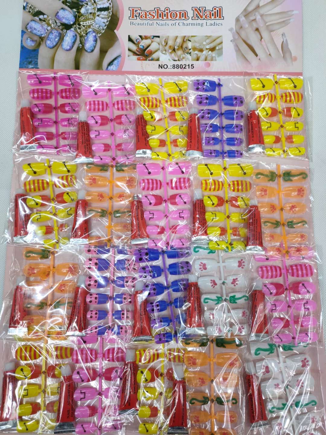 Children cartoon nail paste glue nail makeup princess dress can tear nails thumbnail