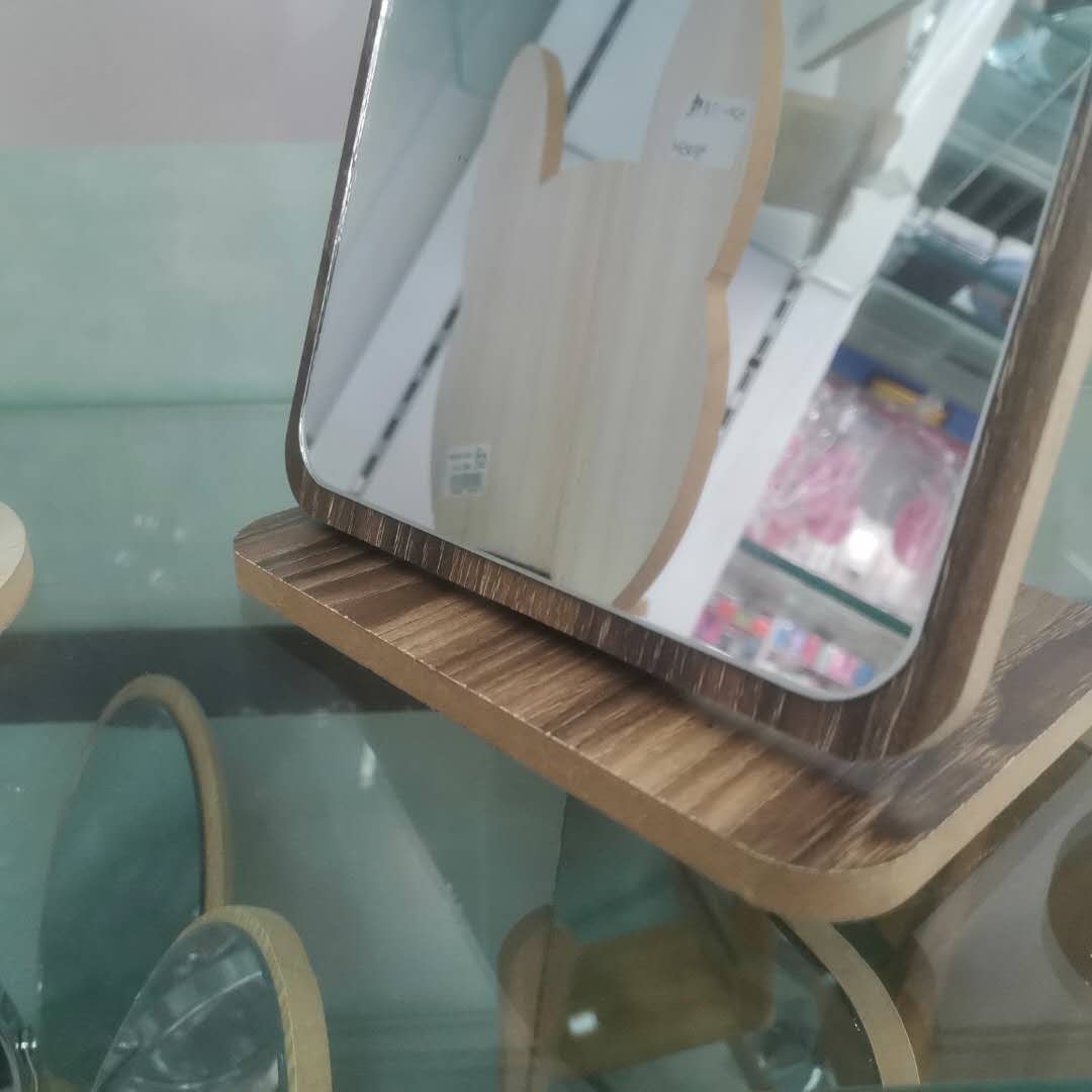 高清化妆镜子台式简易梳妆镜子方形公主镜 折叠便携 大号镜子2详情2