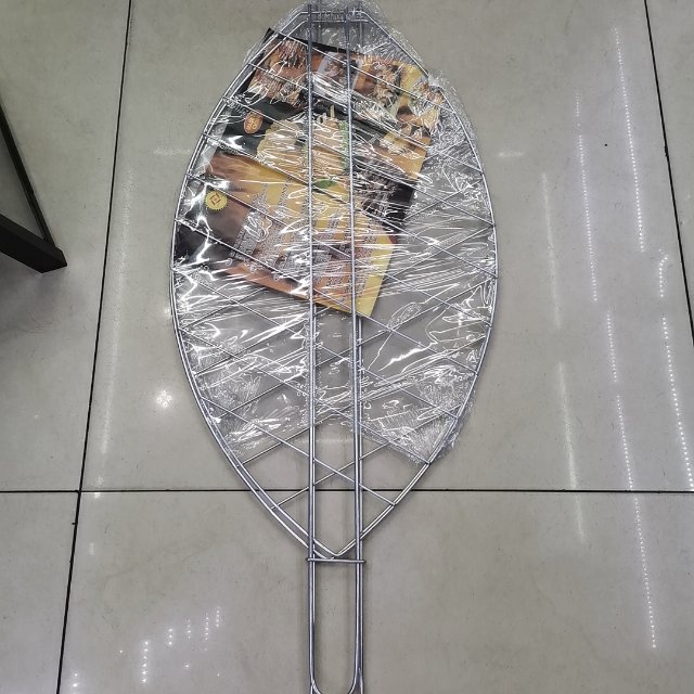 厂家直销 新款户外大型烧烤配件烤鱼夹烧烤网图