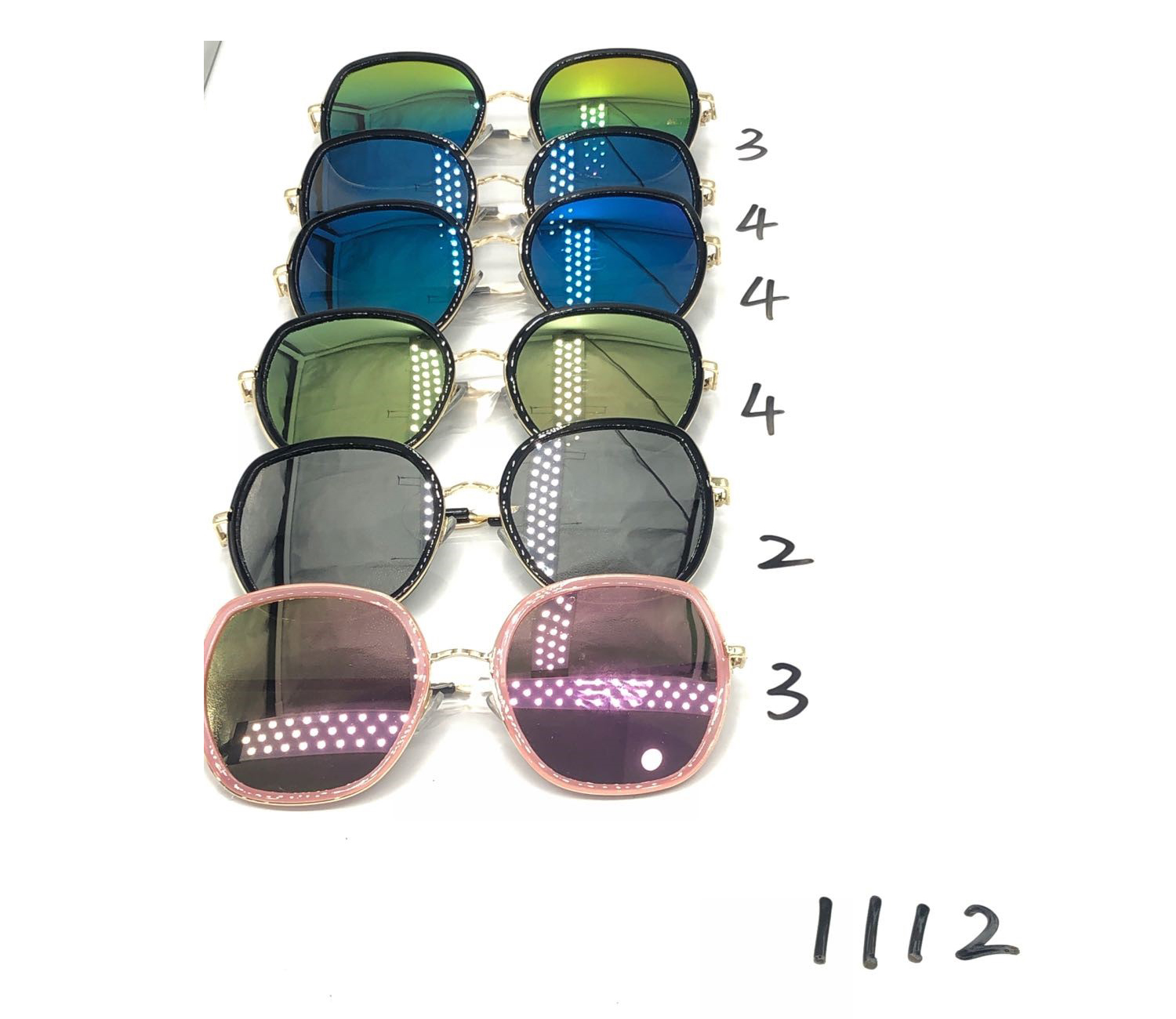 New fashionable large-framed sunglasses, round-framed sunglasses, polarized glasses, Korean version, trendy and trendy, high-end metal women's style 1111 details Picture