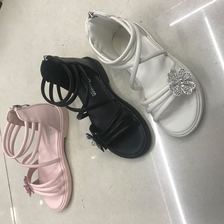 平底罗马公主鞋2020春季新款儿童韩版水晶鞋小女孩模特表演鞋中大童鞋