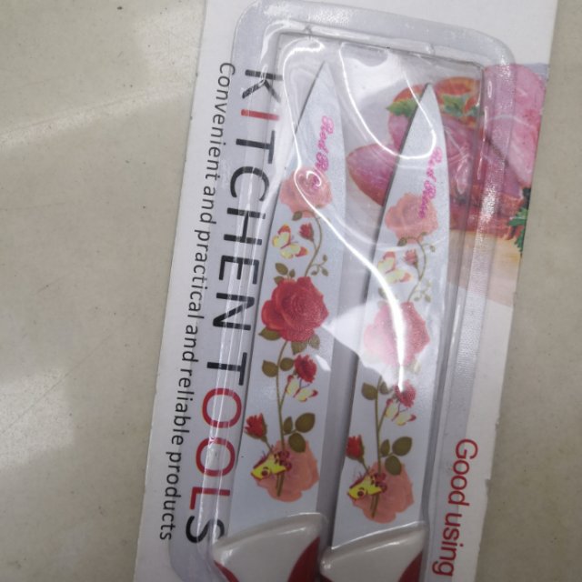 Household ceramic fruit knife mini fruit and vegetable cutting set, portable student knives for small dormitories details Picture