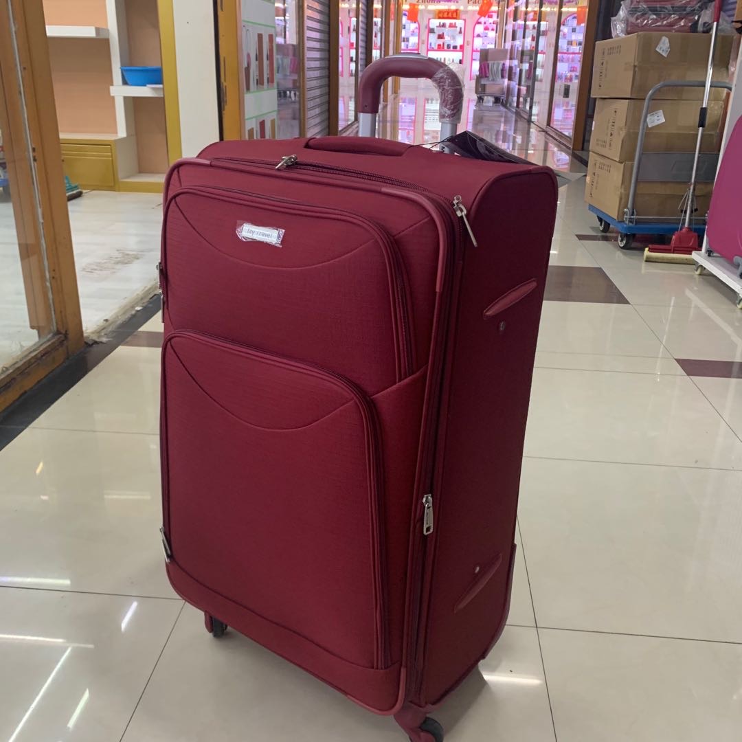 B082行李箱超大容量牛津布拉杆箱女学生密码箱 三件套20-24-28寸图