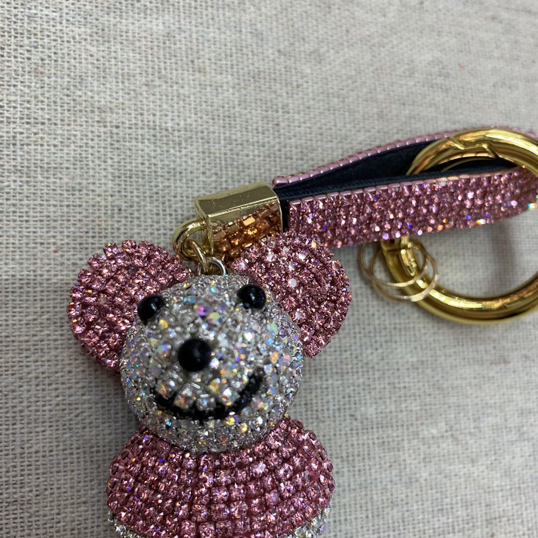 满钻小老鼠钥匙扣手工镶钻汽车钥匙挂件产品图