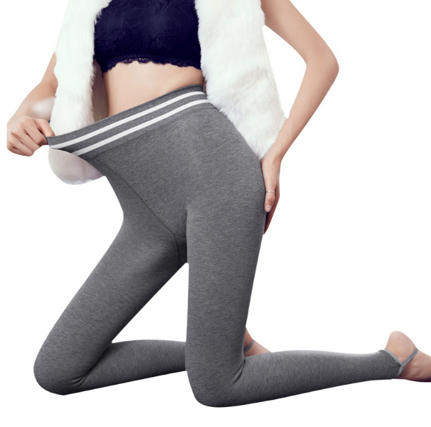 Winter new 3D height-lifting pants, ecological cotton yoga leggings, fleece thickened striped high-waisted ankle pants