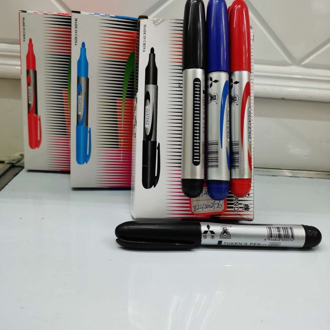 Haohao 202 marker pen black oil-based large-capacity logistics marker pen thumbnail