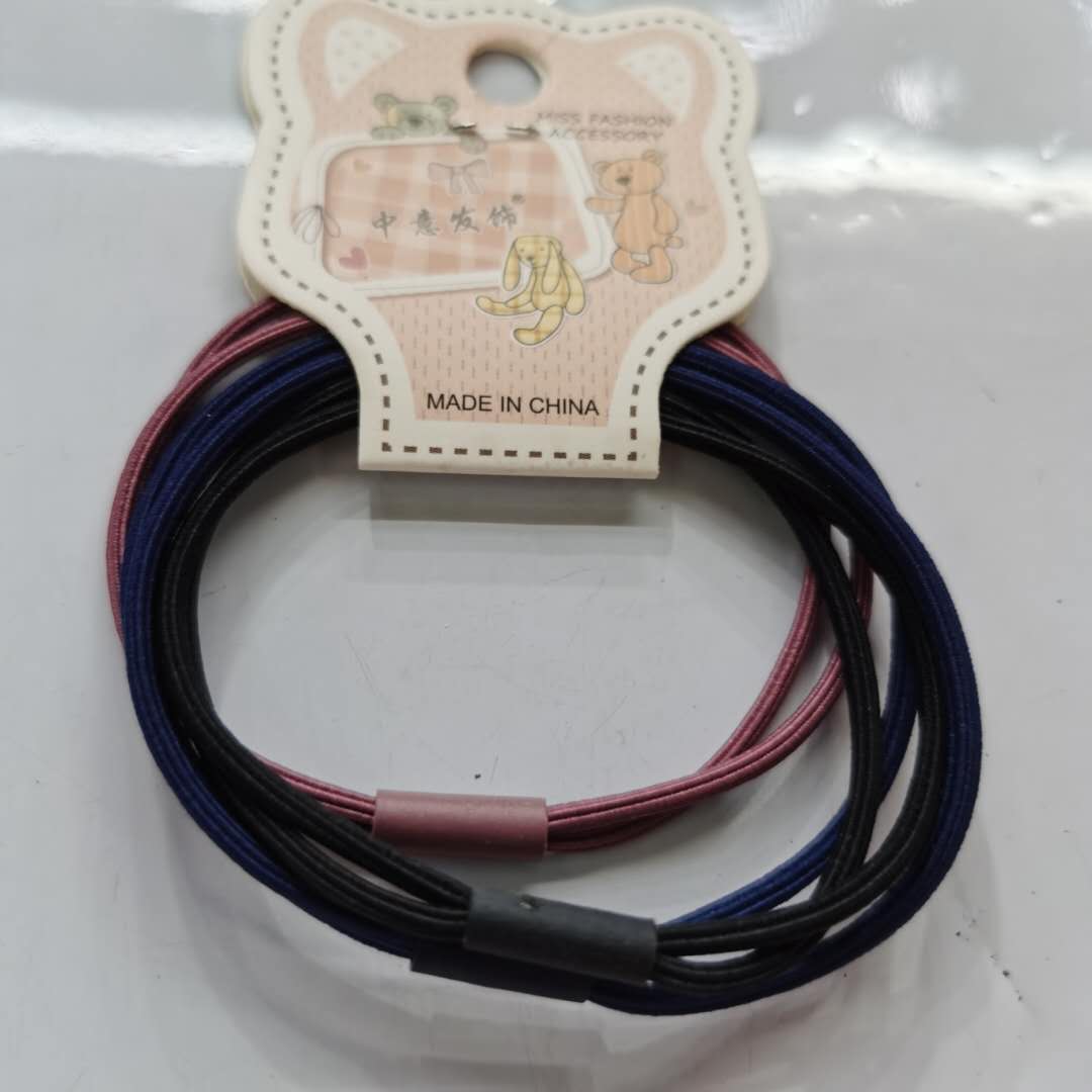 Korean-style fashionable and versatile ladies' hair band with high-elasticity double-layer rubber bands Specification image