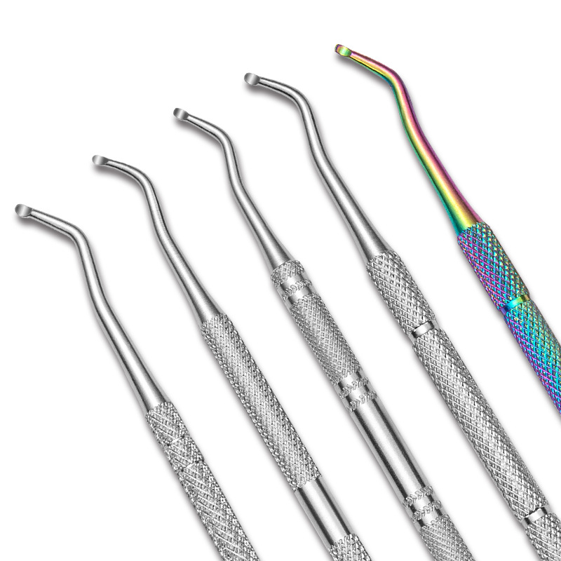 不锈钢单双头彩钛剔甲器美甲工具矫正美甲脚趾甲去污垢图
