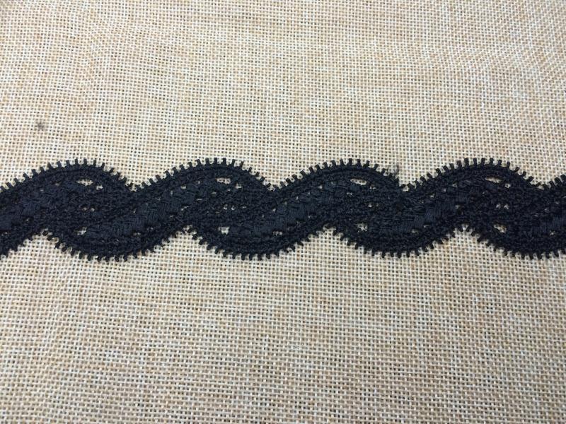 New water-soluble black embroidered nylon lace for Guangdong lace clothing accessories