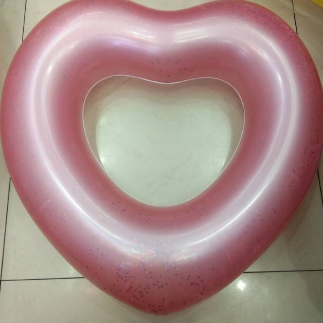 Factory direct sales and wholesale of children's love seven-color sequined swimming rings in mixed packs Specification image