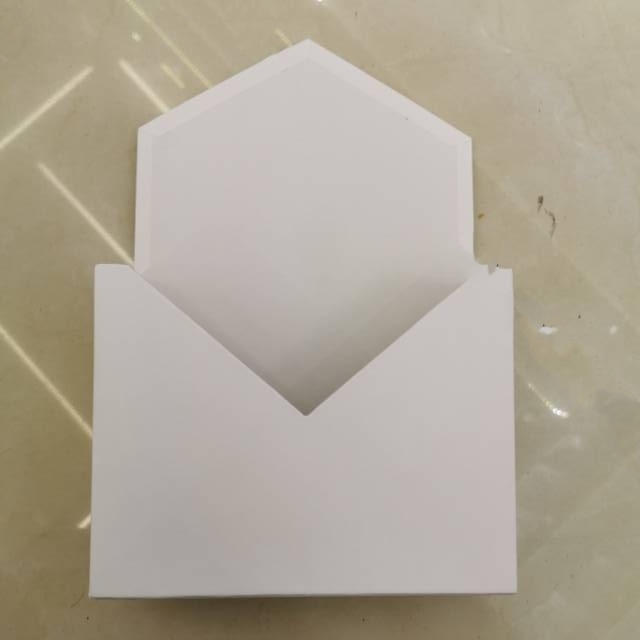 纯白色手捧信封盒  时尚折叠鲜花包装盒 花束包装盒礼品盒锦衣鲜花包装三个