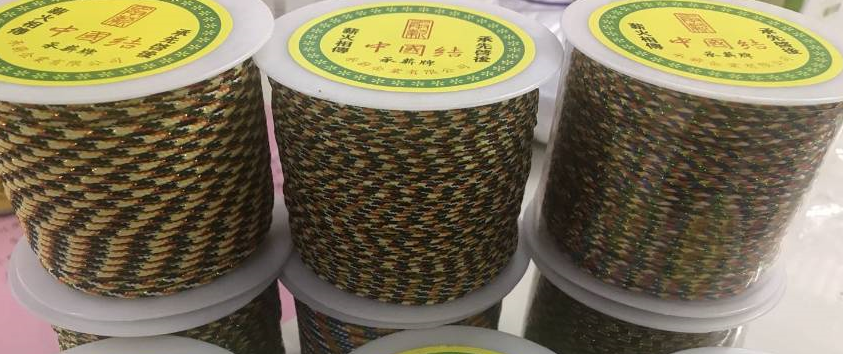 Manufacturers Direct Selling Hand Diy Diamond Knot Line Five-Color Buddha Bead Line Specification drawing