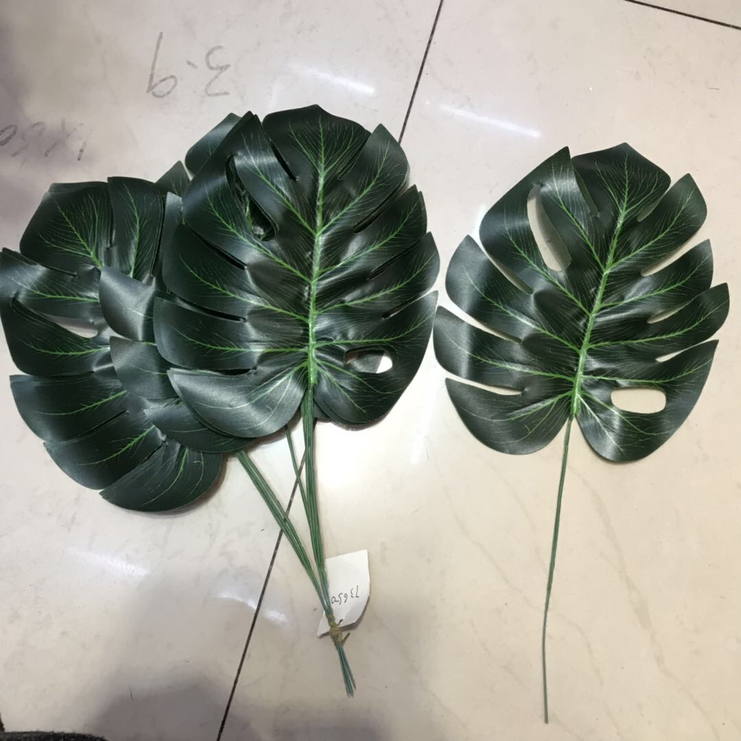 仿真龟背叶假树叶树叶摆件装饰品图