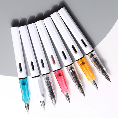 Students Are Writing Ink Sac Transparent Pen Children's Calligraphy Neutral Pen Custom Logo Color Signature Pen details Picture