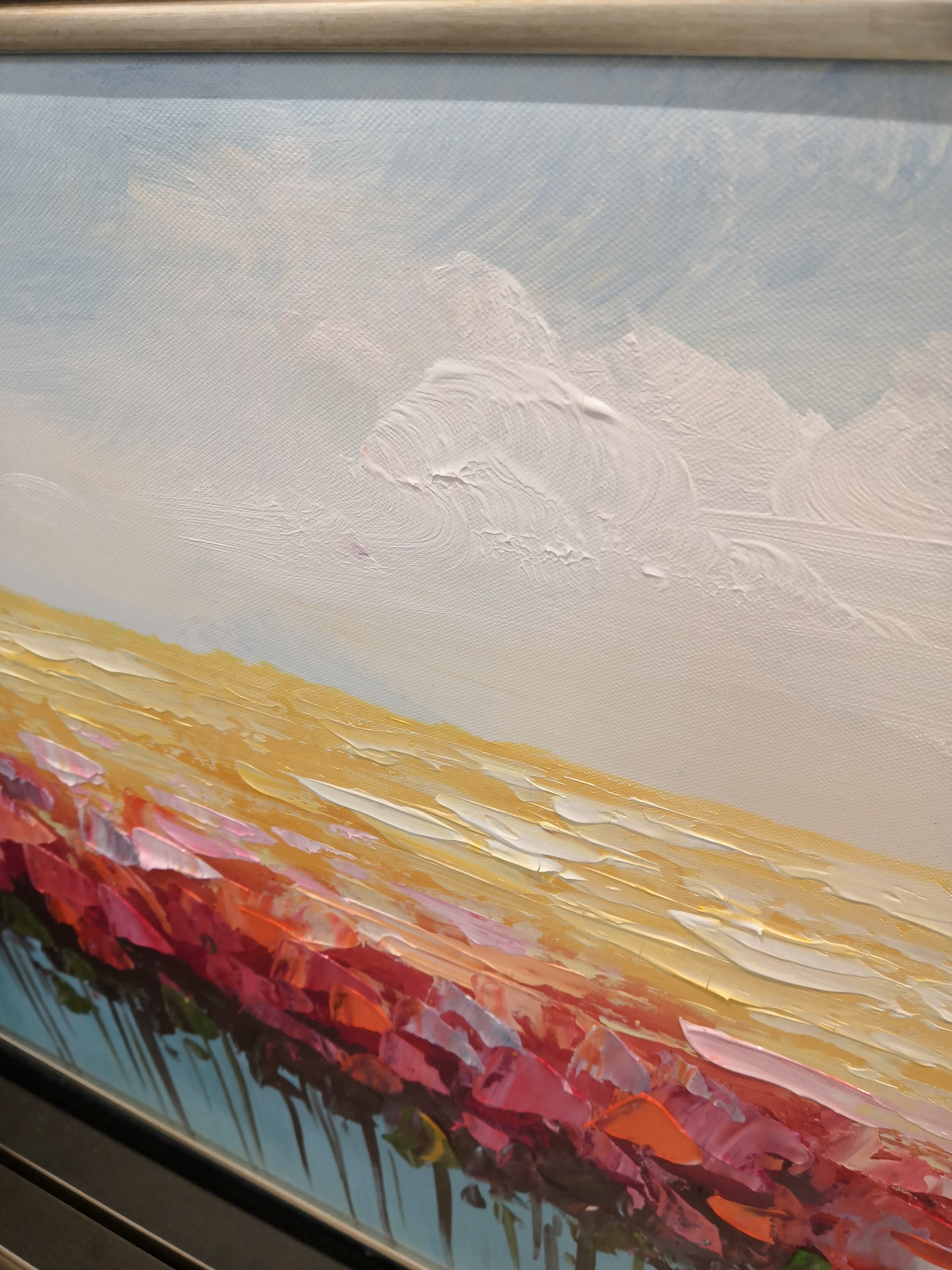 Flower Sea Painting Oil Painting Modern Abstract Painting Large Porch Landscape Decorative Painting Simple American Living Room Hanging Painting Specification drawing