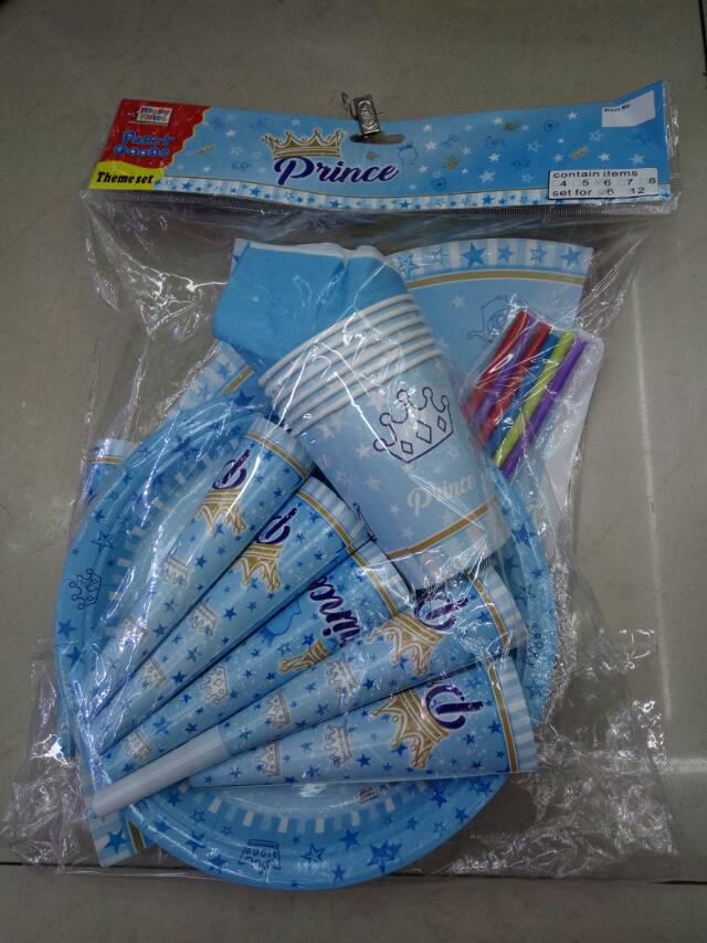 东南亚热销派对用品纸盘纸杯